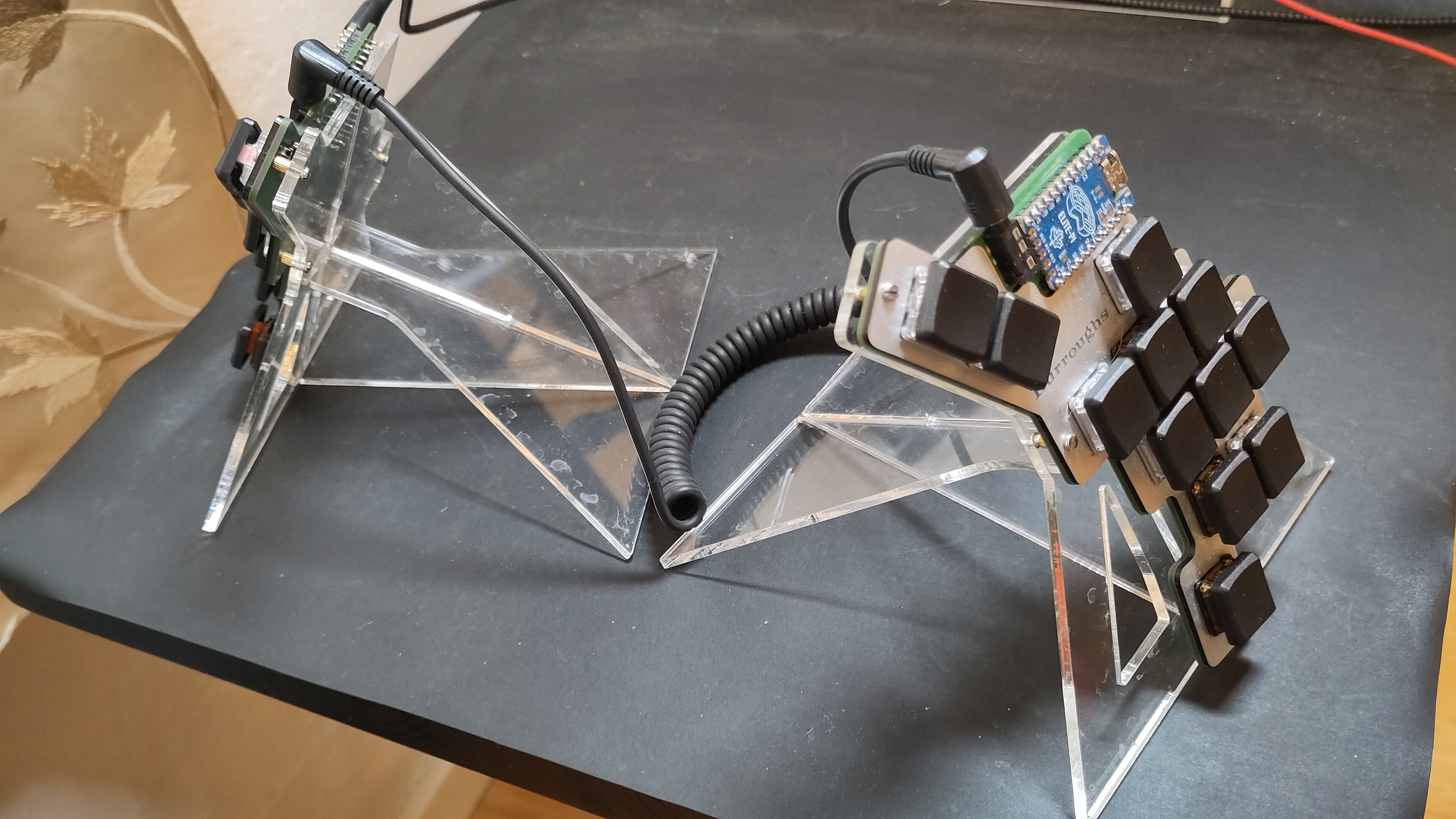 Custom built split computer keyboard